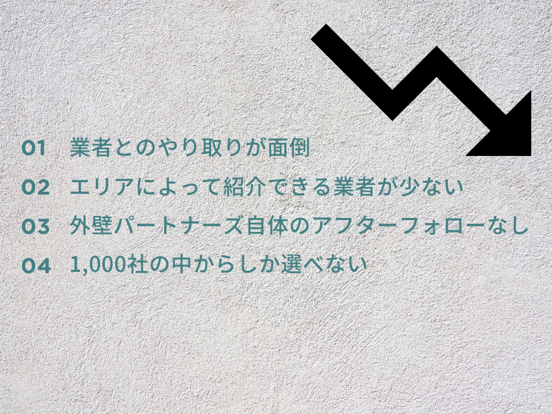外壁パートナーズのデメリット