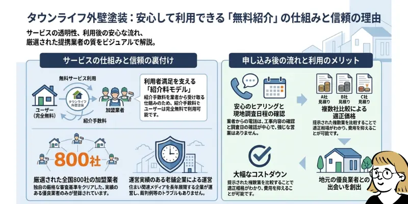 タウンライフ外壁塗装はトラブルなし