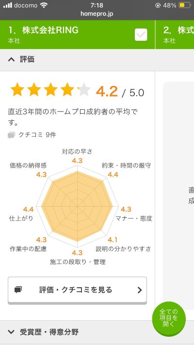 ホームプロ口コミ1